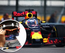Red Bull nagrał przejazd z osłoną spod wizjera kasku Daniela Ricciardo